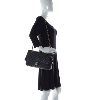 Chanel Caviar Quilted Jumbo Easy Flap Black 4 of 33