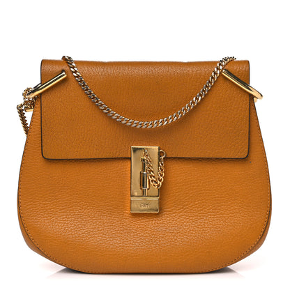 Chloe Grained Lambskin Medium Drew Shoulder Bag Mustard 1 of 7