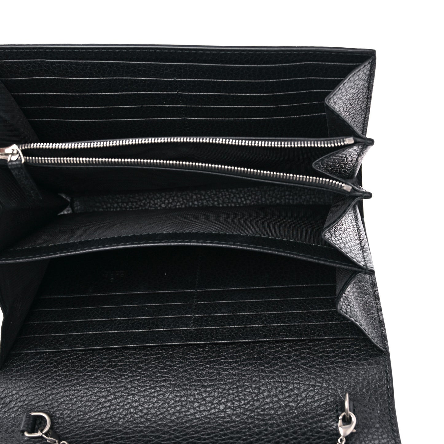 Calfskin Mini Dionysus Chain Wallet Black