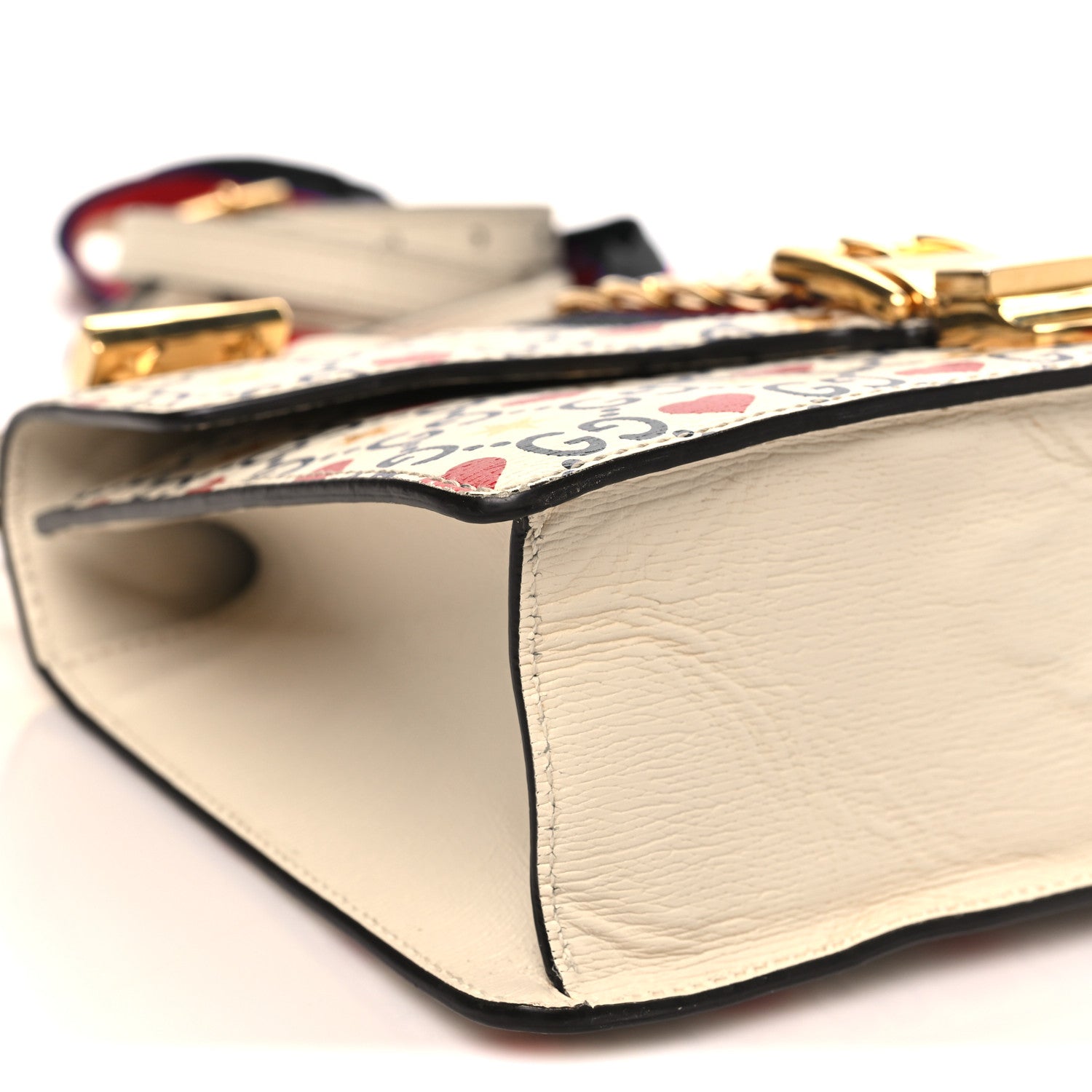 Gucci Calfskin Valentine's Day Exclusive Small Sylvie Top Handle Bag Ivory 9 of 10