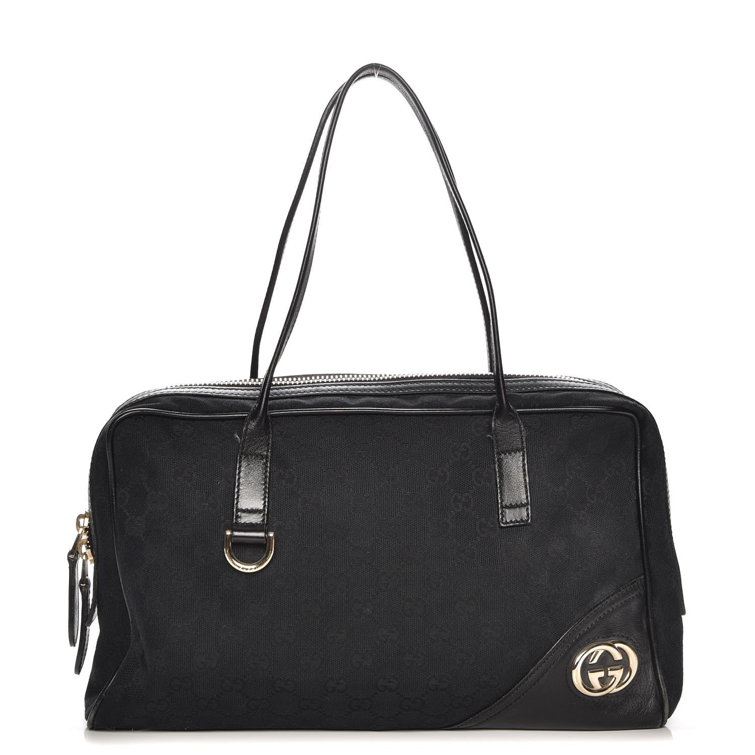 Gucci Monogram Medium New Britt Boston Black 1 of 7