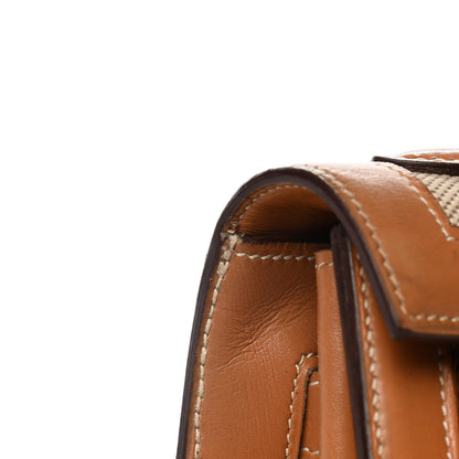 Hermes Peau Porc Toile Kelly Sellier 32 Gold 26 of 29