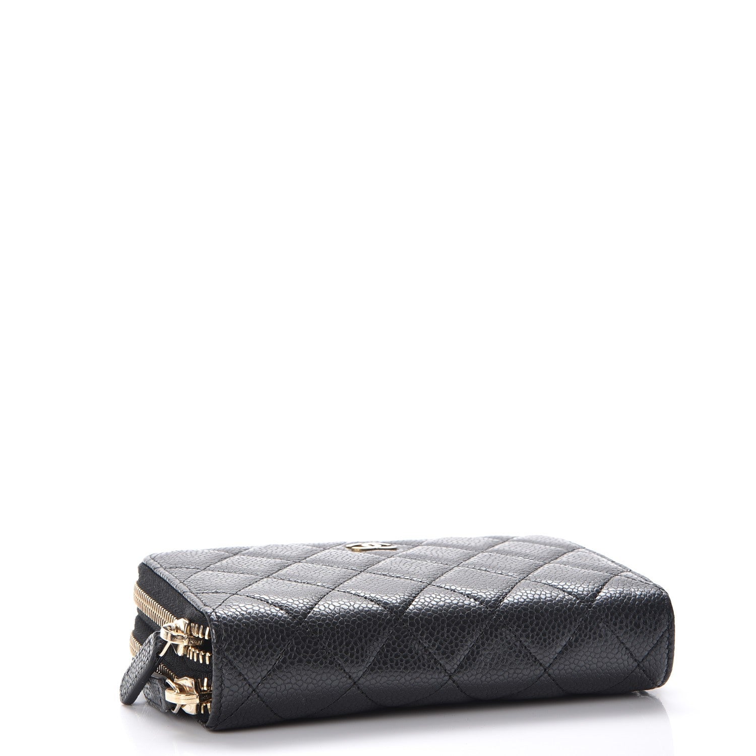 Chanel Caviar Quilted Large Zip Around Wallet Black 7 of 12