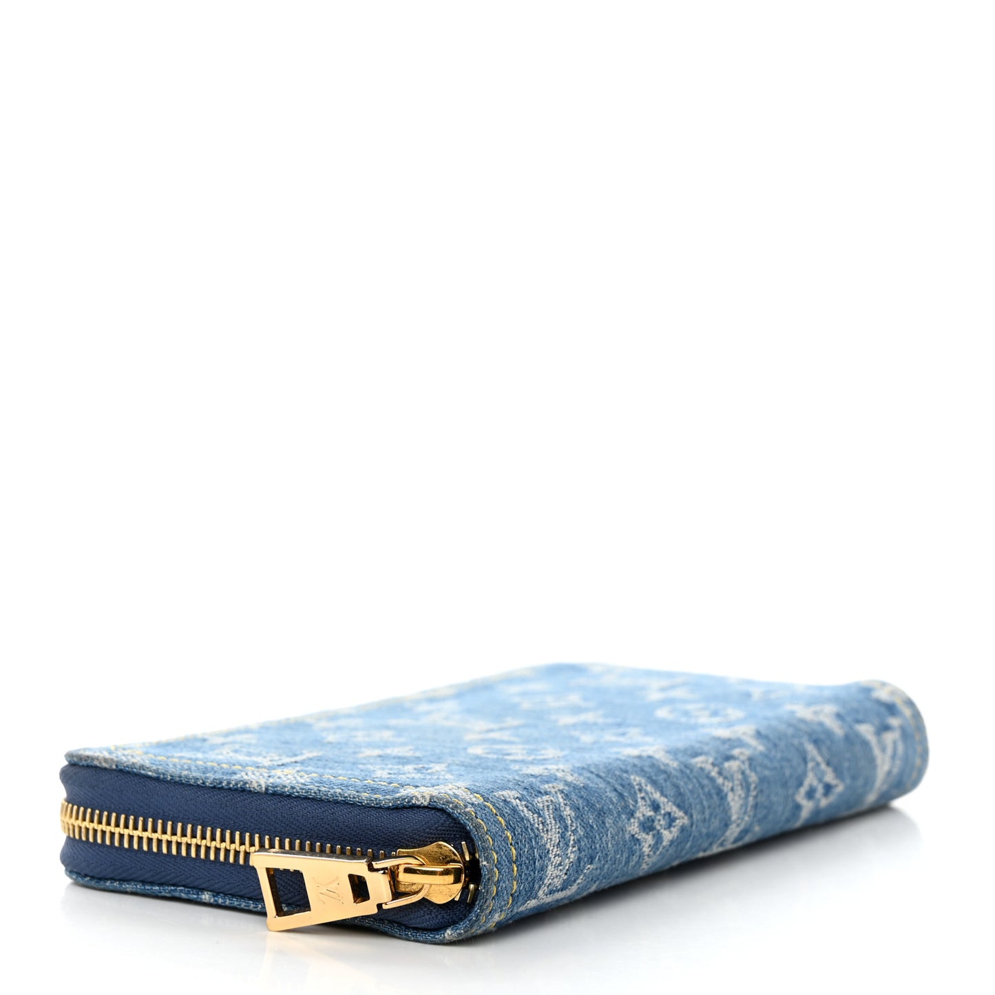 Monogram Denim Zippy Wallet NM Blue