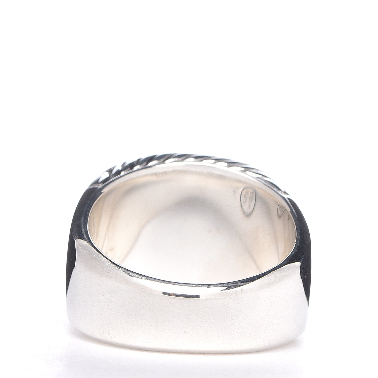David Yurman Sterling Silver Picasso Jasper Mens Signet Ring 62 10 4 of 5