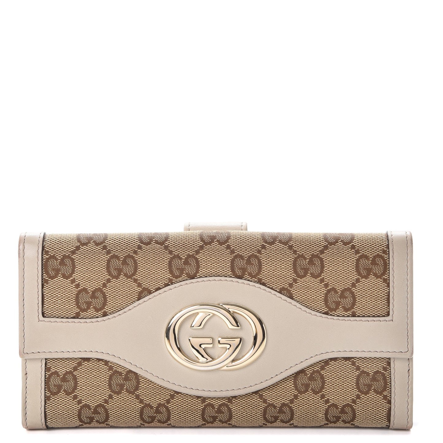 Monogram Margaux Calfskin Sukey Continental Organizer Wallet Beige Ebony Mystic White