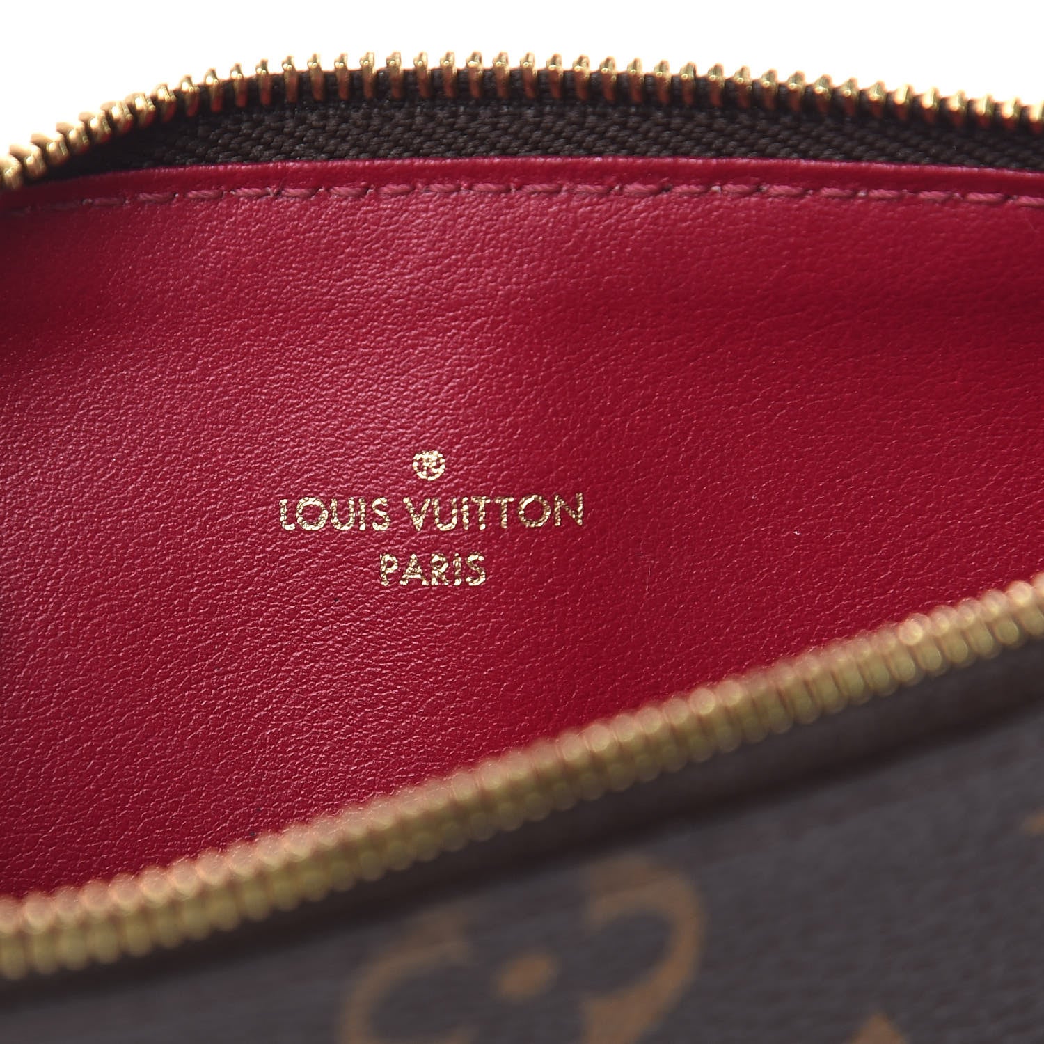 Louis Vuitton Monogram Felicie Chain Wallet Zippered Insert 6 of 7