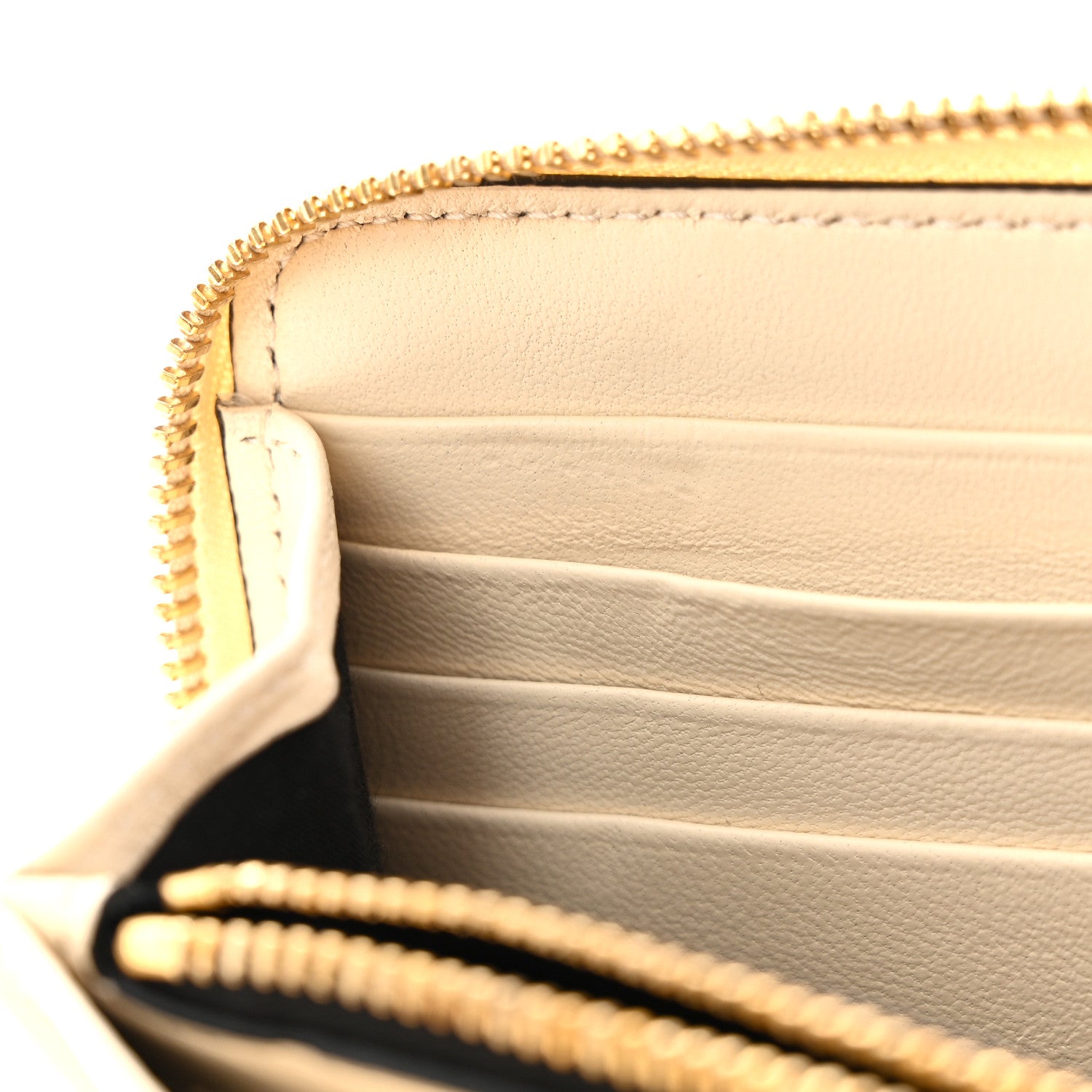 Versace Nappa Quilted Medusa Zip Around Wallet Off White 8 of 9