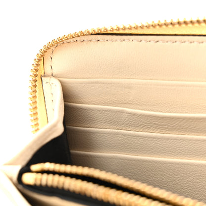Versace Nappa Quilted Medusa Zip Around Wallet Off White 8 of 9