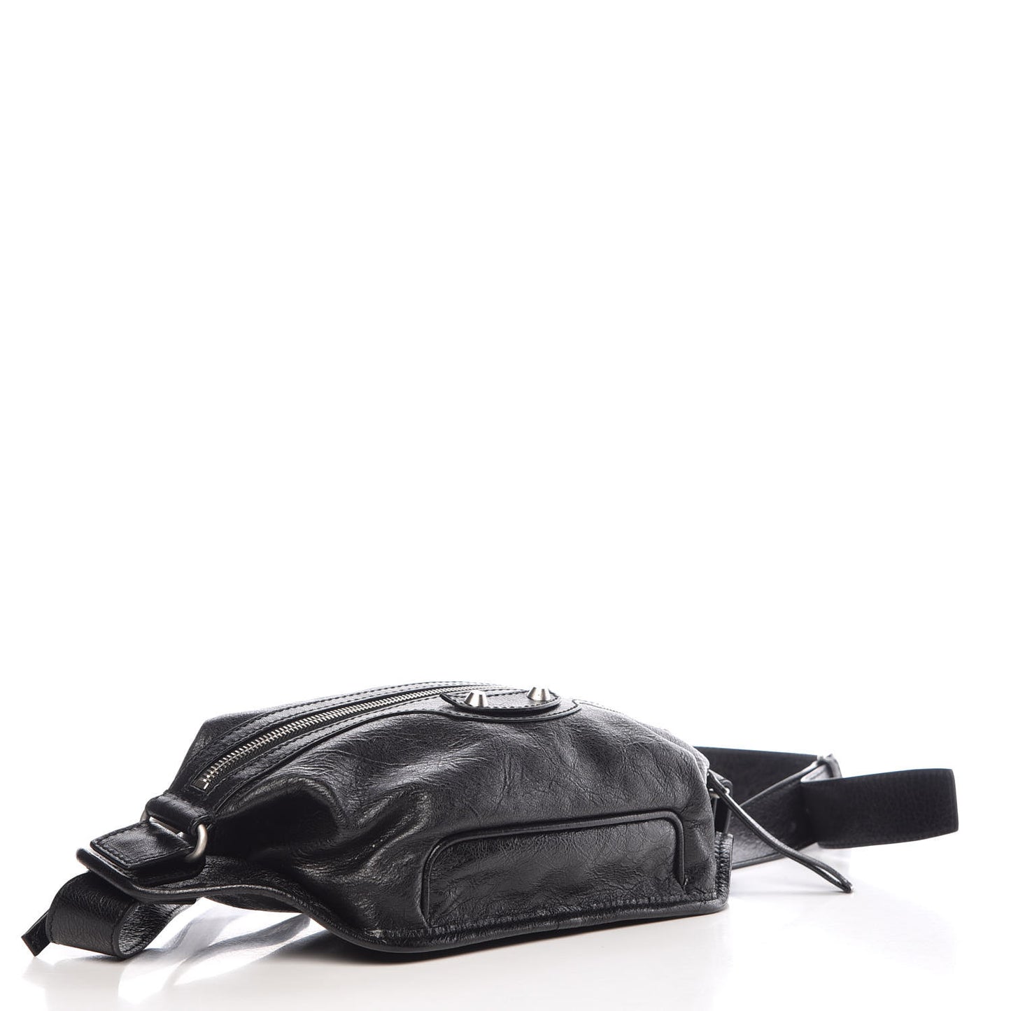 Lambskin Classic Hardware Neo Lift Hip Bag Black