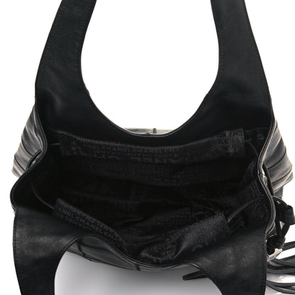 Chanel Calfskin Square Stitched Tassel Bag Black 5 of 12