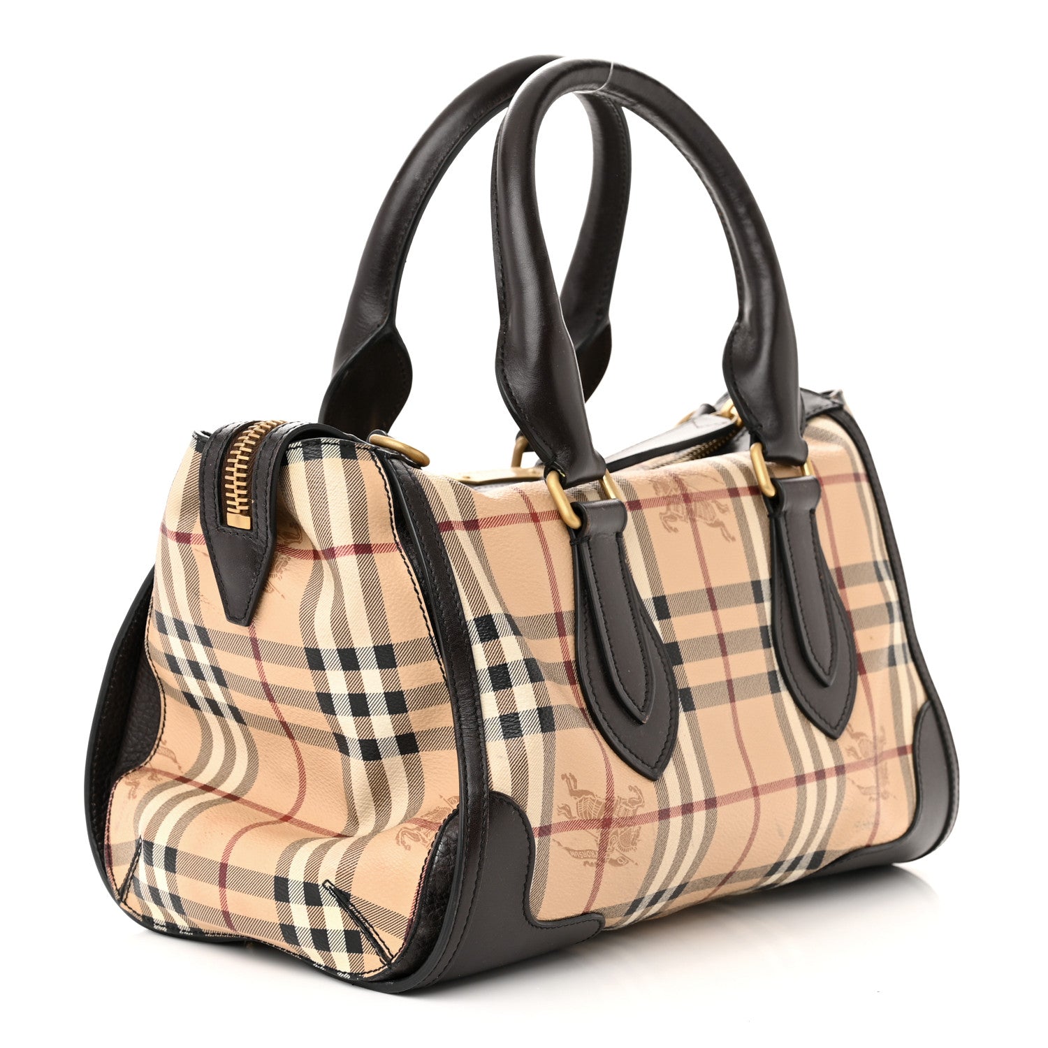 Burberry Haymarket Check Small Gladstone Chocolate 3 of 18