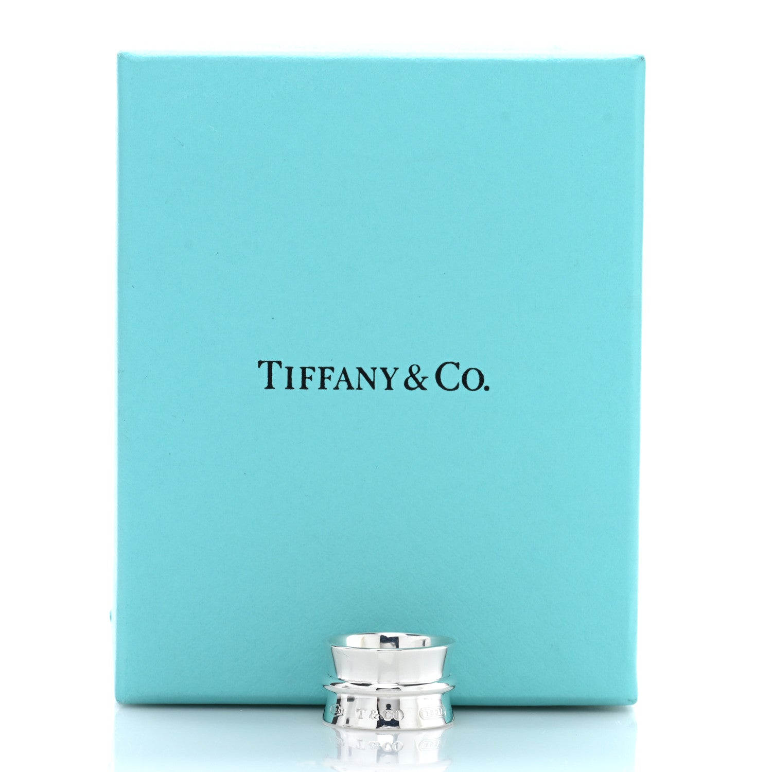 Tiffany Sterling Silver Wide 1837 Band Ring 49 4.75 5 of 5