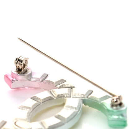 Chanel Metal Studded CC Rainbow Brooch Multicolor 5 of 6