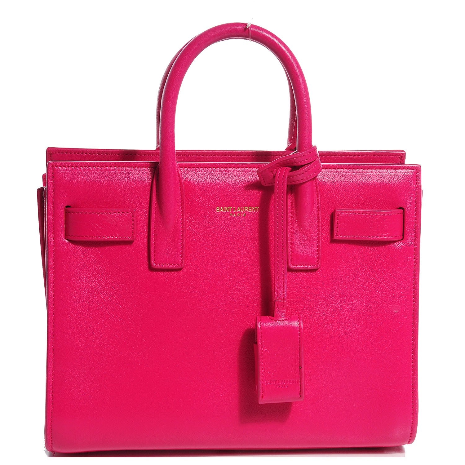 Saint Laurent Calfskin Nano Sac De Jour Lipstick Fuchsia 1 of 8