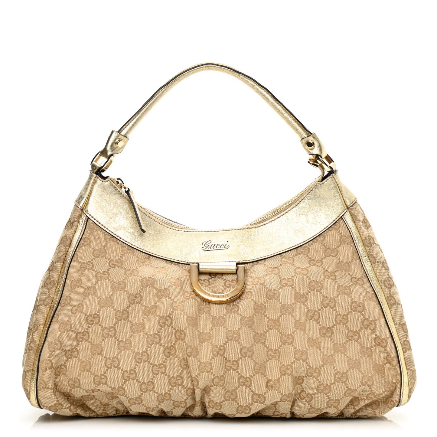 Monogram Large D Gold Hobo Gold