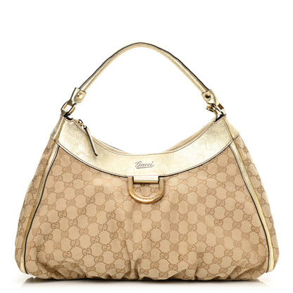 Gucci Monogram Large D Gold Hobo Gold 1 of 10