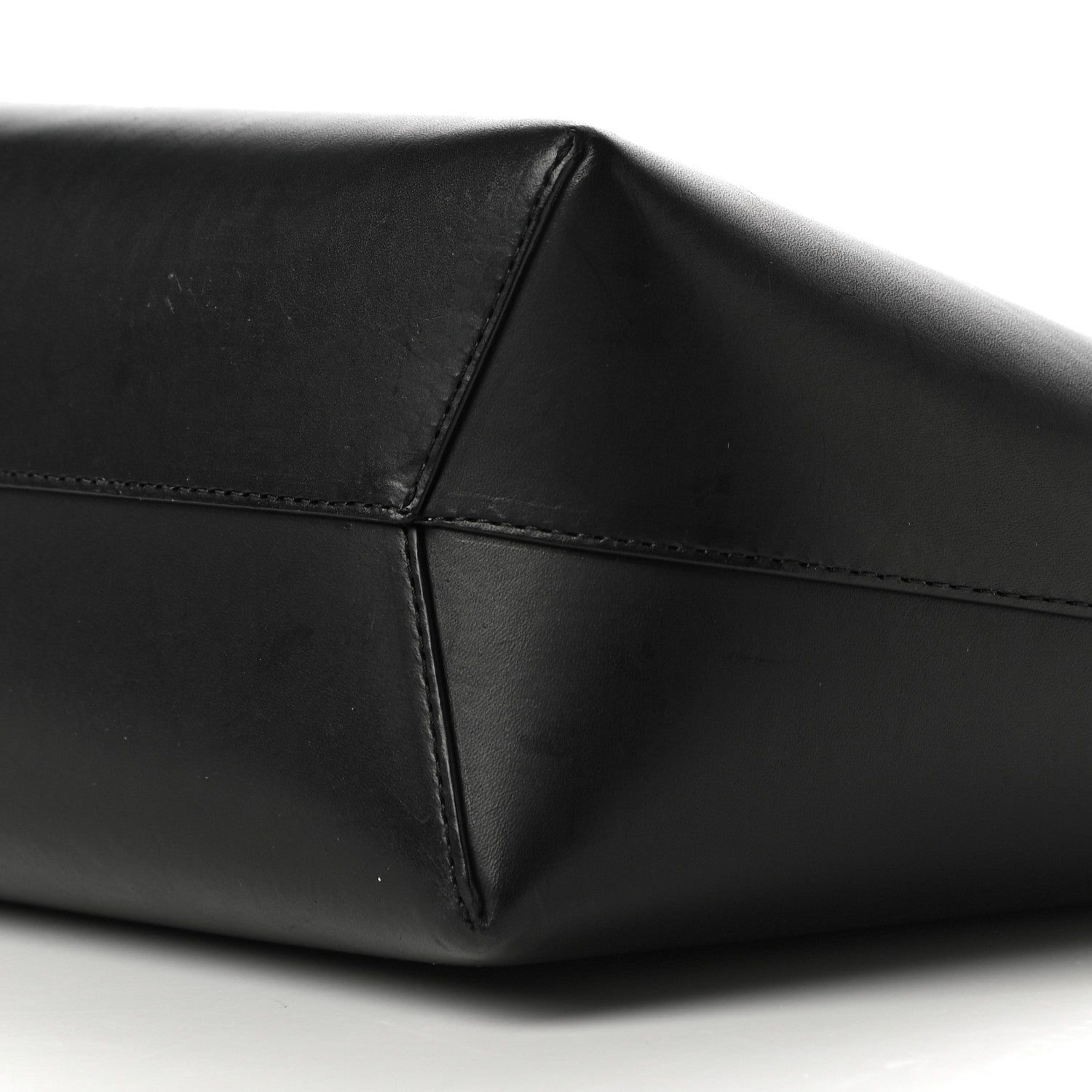 Mansur Gavriel Calfskin Small Shopping Tote Black Gold 8 of 19