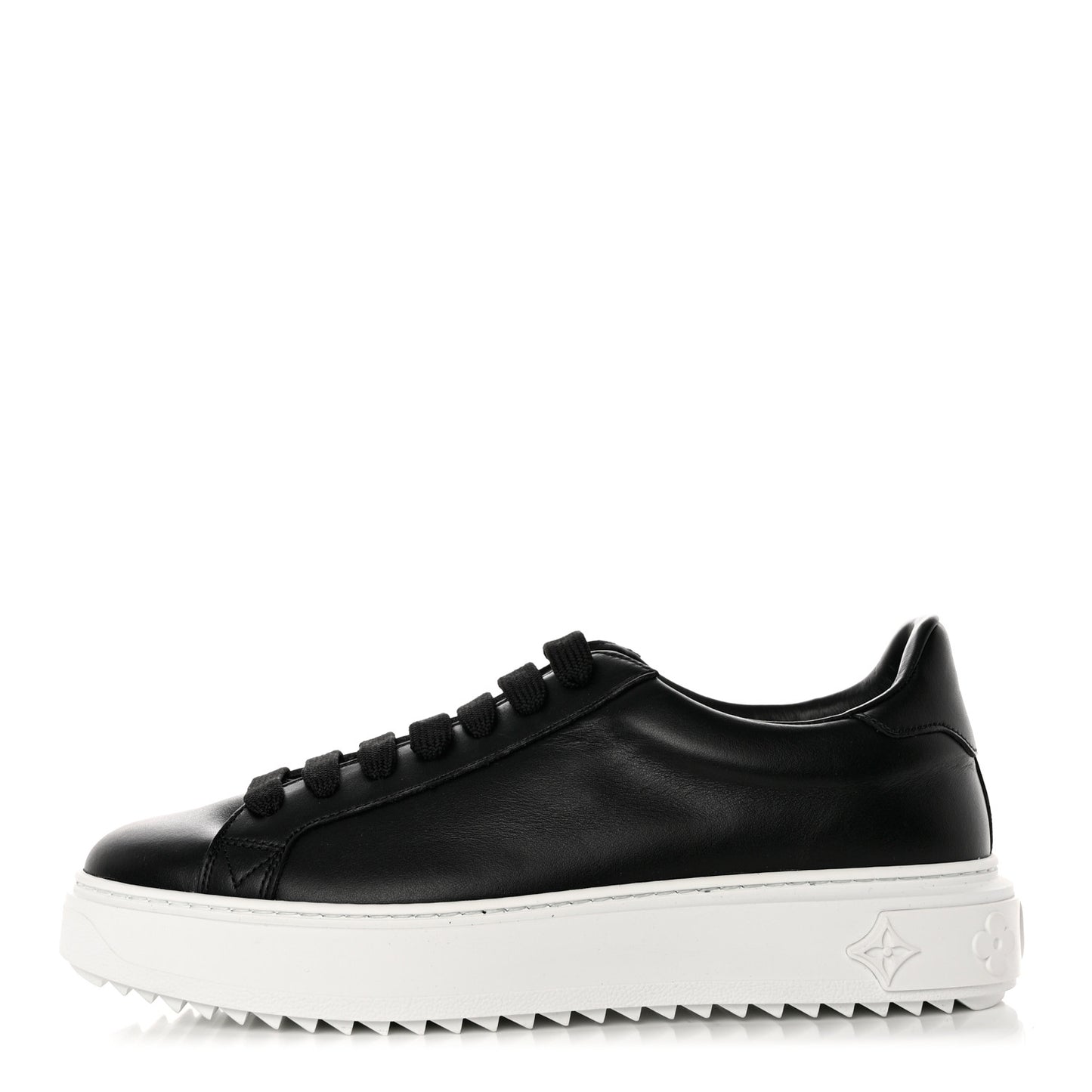 Calfskin Time Out Sneakers 38.5 Black