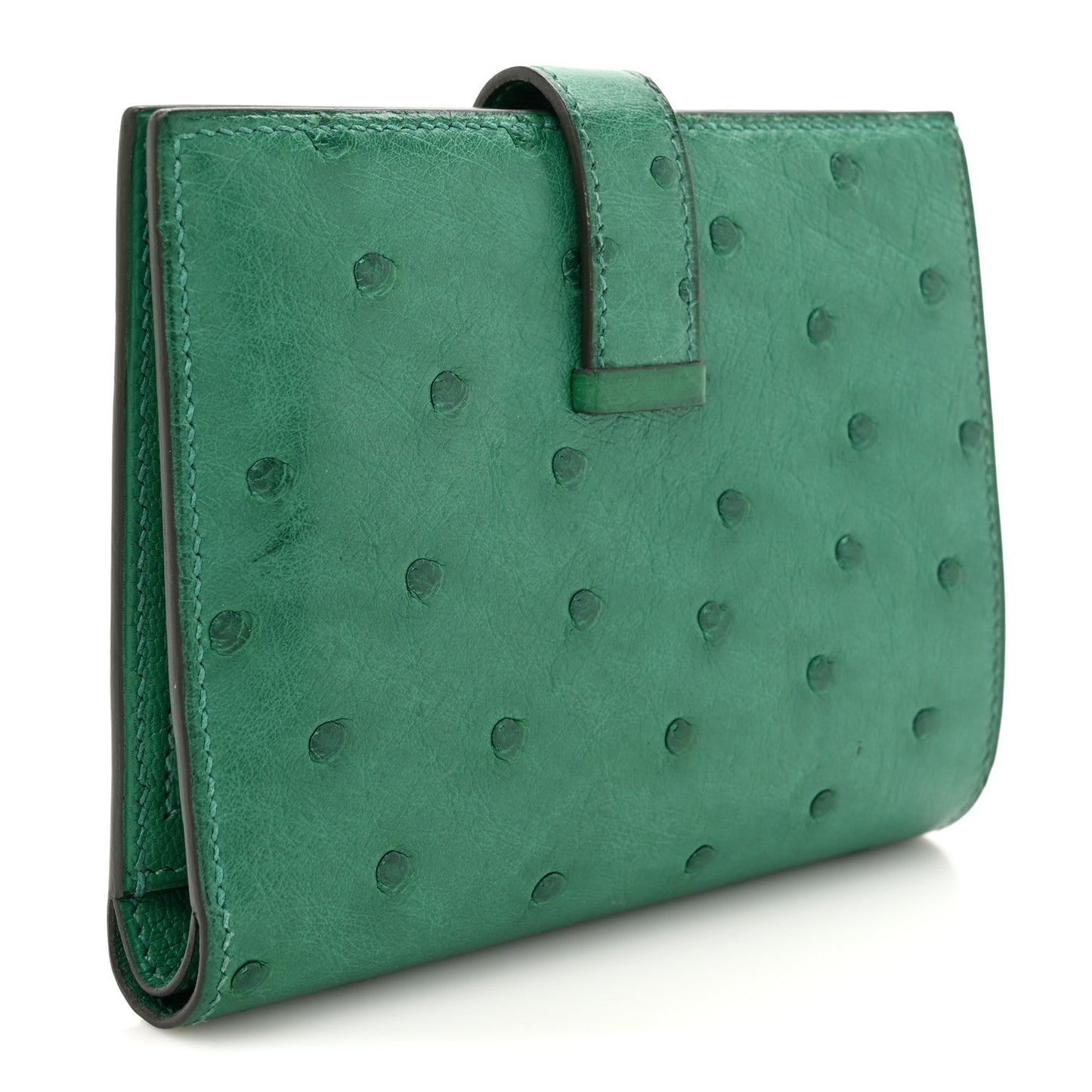 Ostrich Bearn Compact Wallet Vert Vertigo