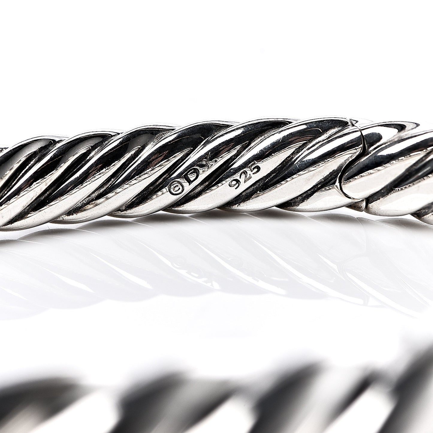 Sterling Silver 17mm Pure Form Cable Bracelet