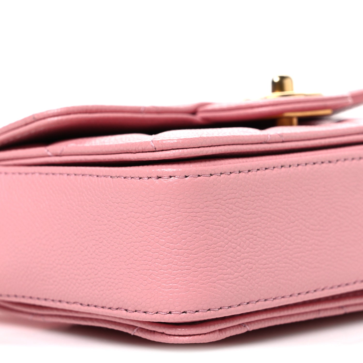 Chanel Shiny Caviar Quilted Mini Top Handle Flap Pink 9 of 10