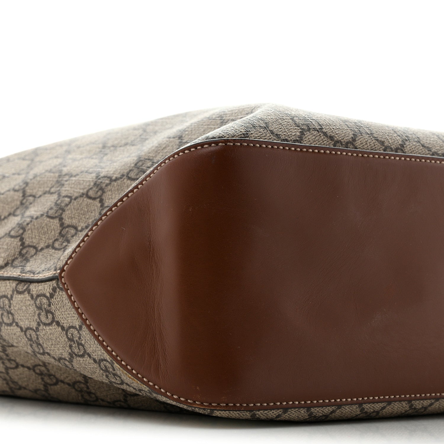 Gucci GG Supreme Monogram Large Linea A Hobo Light Brown 9 of 12
