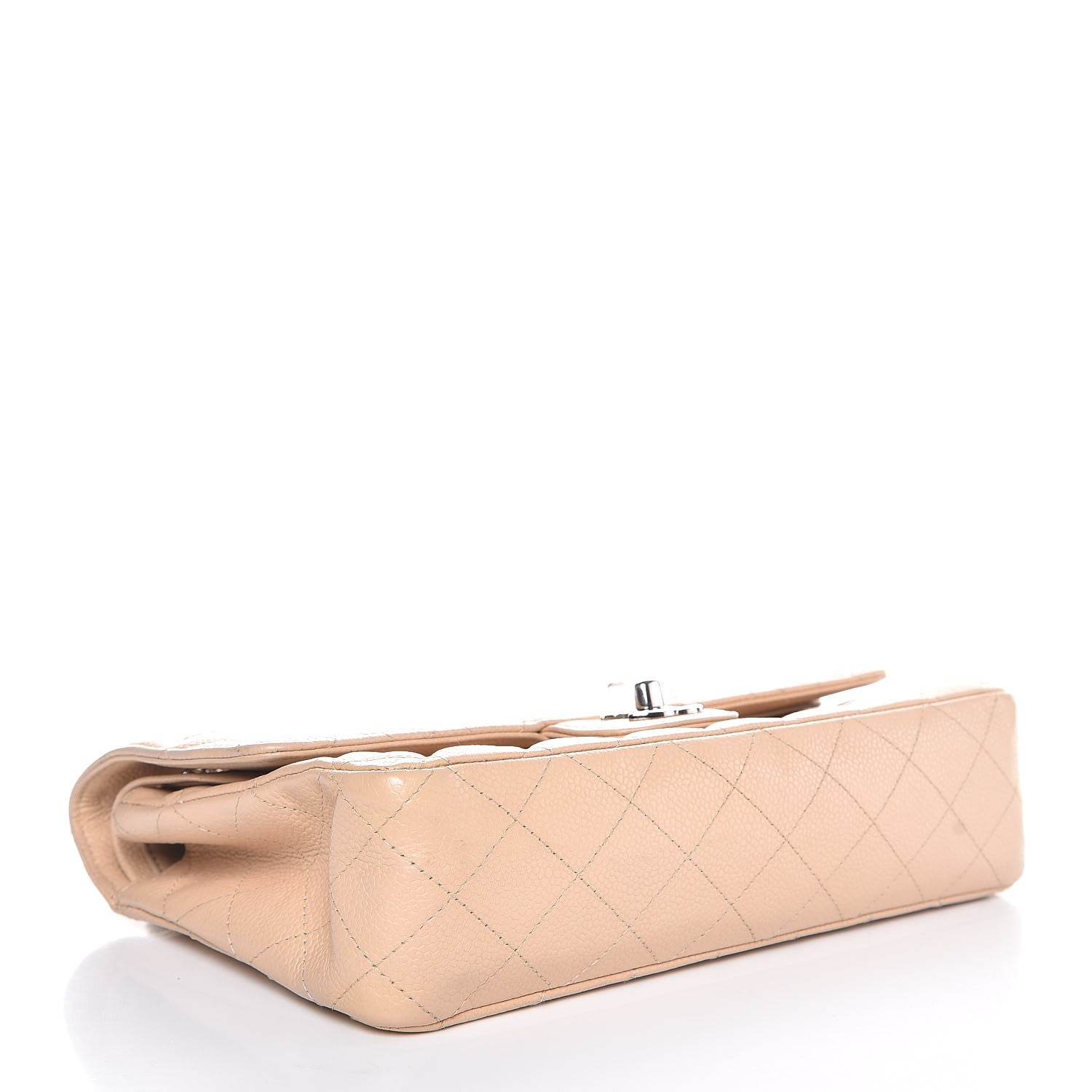 Chanel Caviar Quilted Medium Double Flap Beige Clair 4 of 9