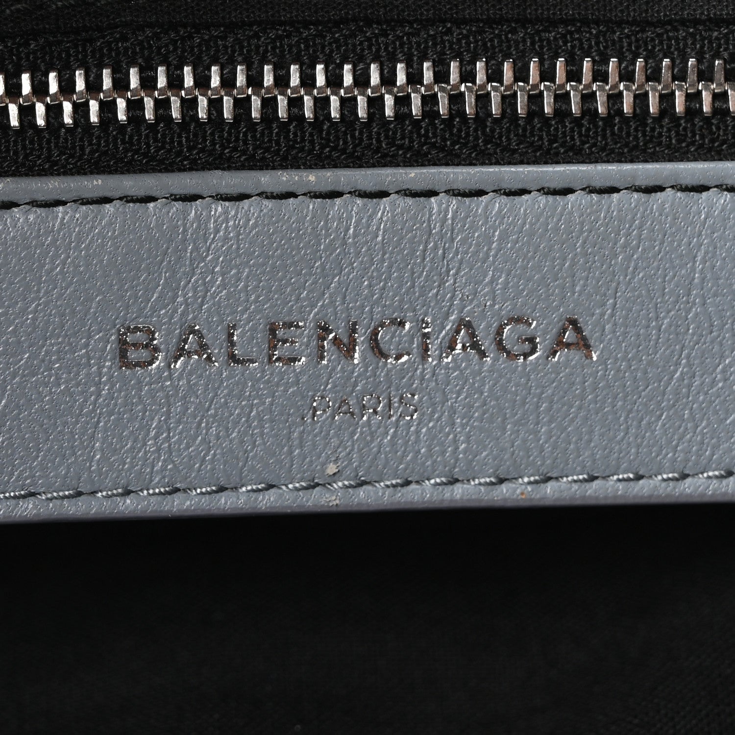 Balenciaga Chevre Silver Metallic Edge Hardware City Bleu Acier 6 of 10