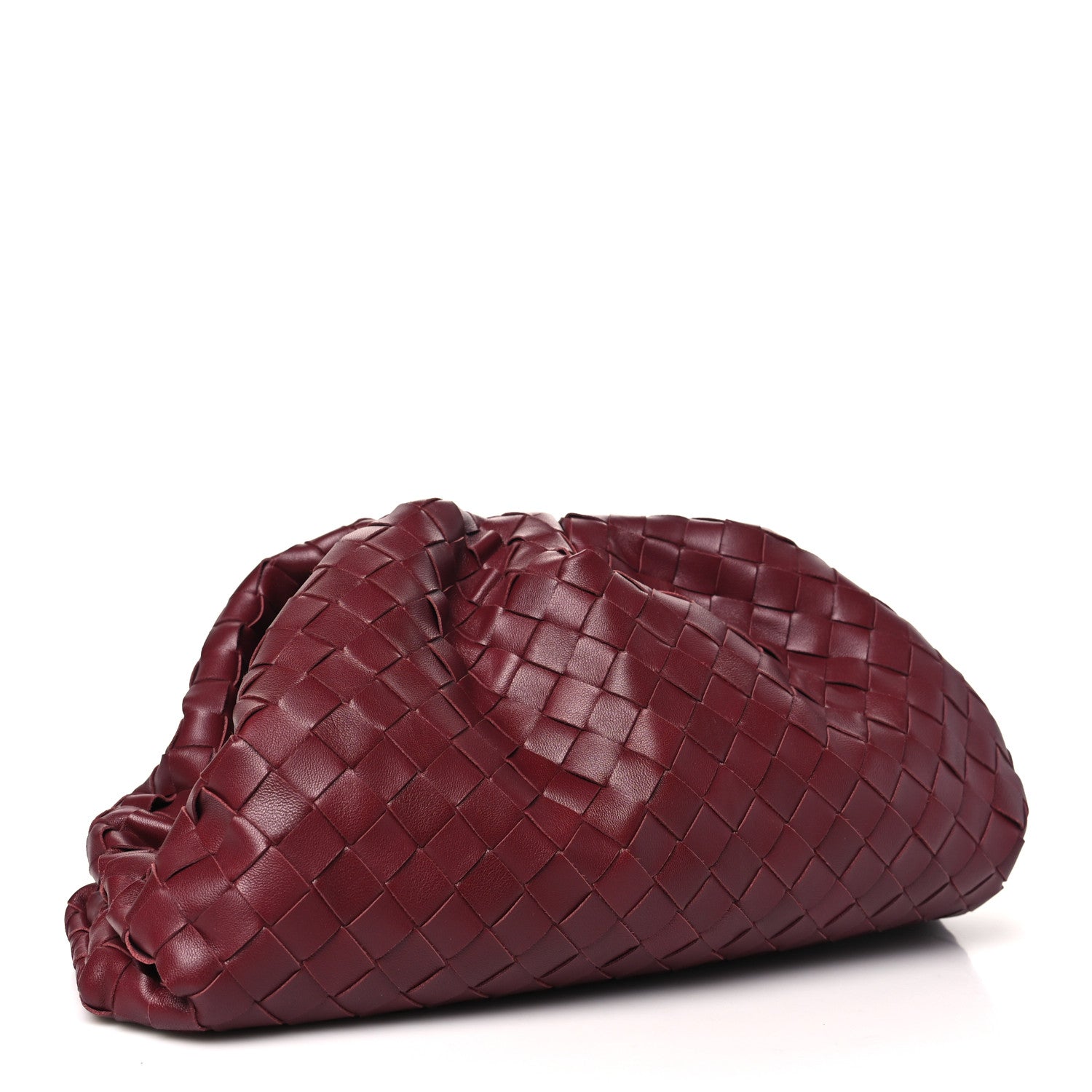 Bottega Veneta Nappa Maxi Intrecciato The Pouch Oversized Clutch Bordeaux 3 of 8