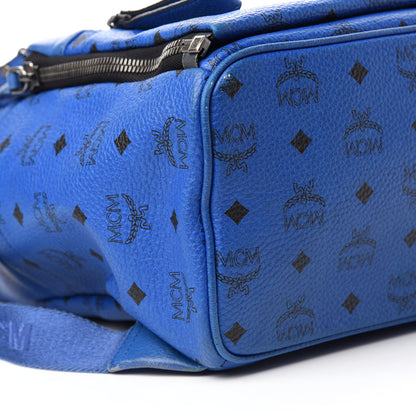 MCM Visetos Medium Studded Dual Stark Backpack Blue 6 of 16