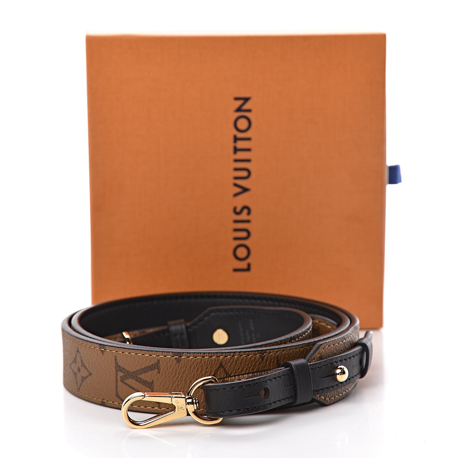 Louis Vuitton Reverse Monogram Bandouliere Shoulder Strap XL Black 6 of 6