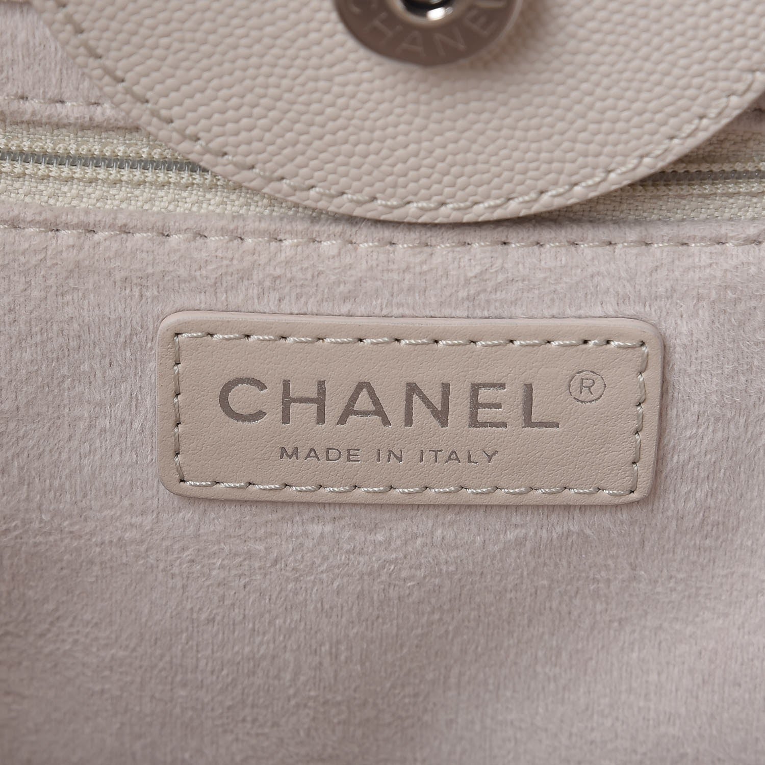 Chanel Caviar Small Studded Deauville Tote Ivory 7 of 11