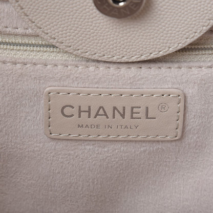 Chanel Caviar Small Studded Deauville Tote Ivory 7 of 11