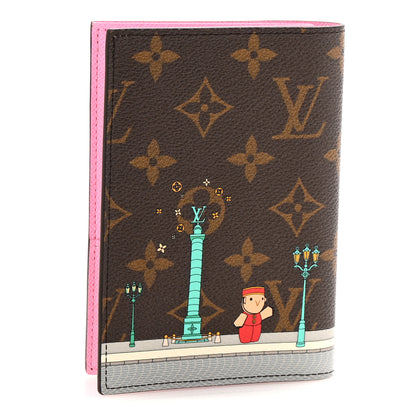 Louis Vuitton Monogram 2022 Christmas Animation Paris Passport Cover Pink 3 of 6