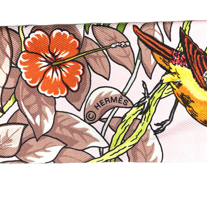 Hermes Silk Jungle Love Love Twilly Rose Pale Etoupe 5 of 8
