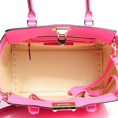 Valentino Garavani Vitello Small Rockstud Double Handle Tote Fuxia Fluo 7 of 7