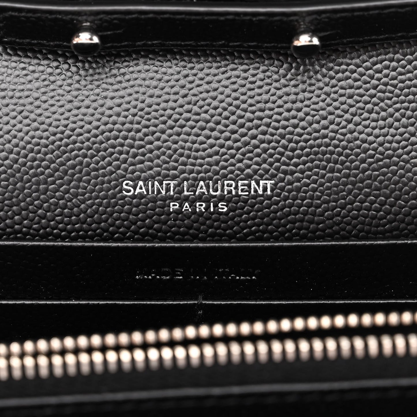 Grain De Poudre Matelasse Chevron Monogram Chain Wallet Black