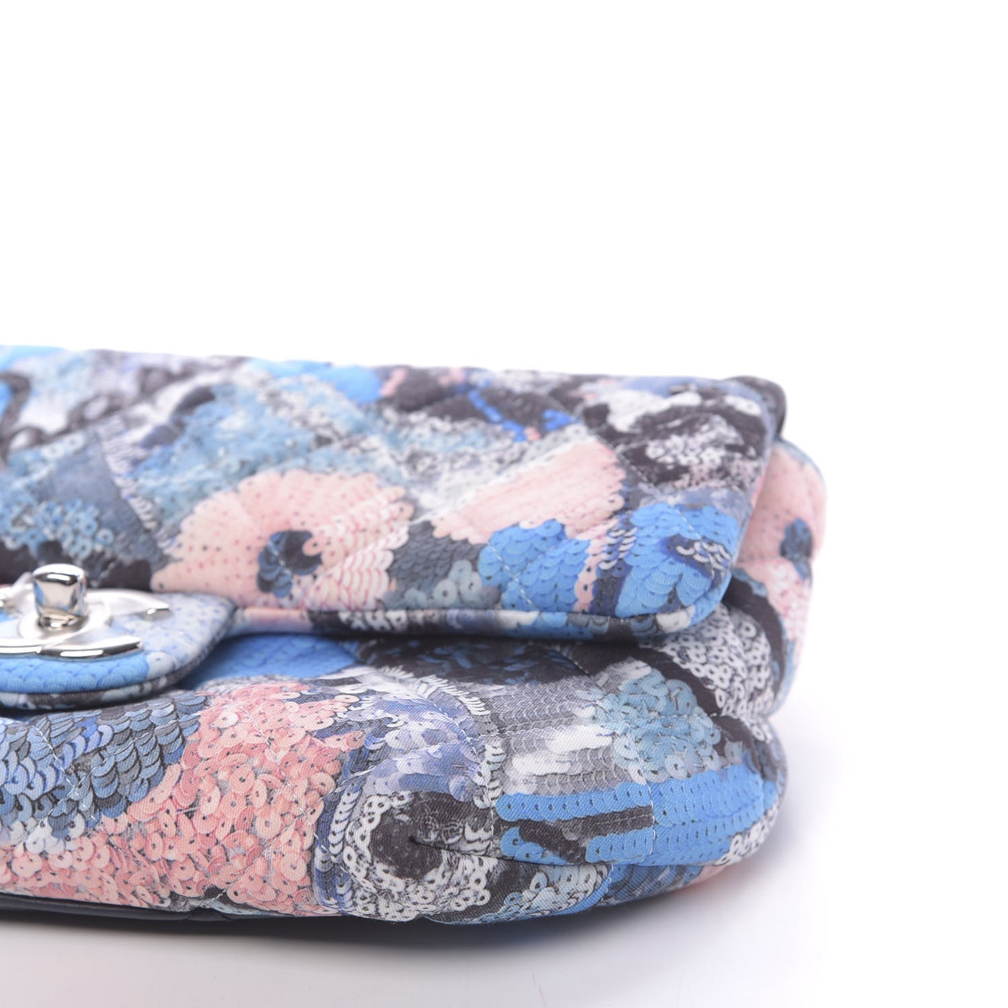 Canvas Sequin Print Quilted Waist Bag Multicolor