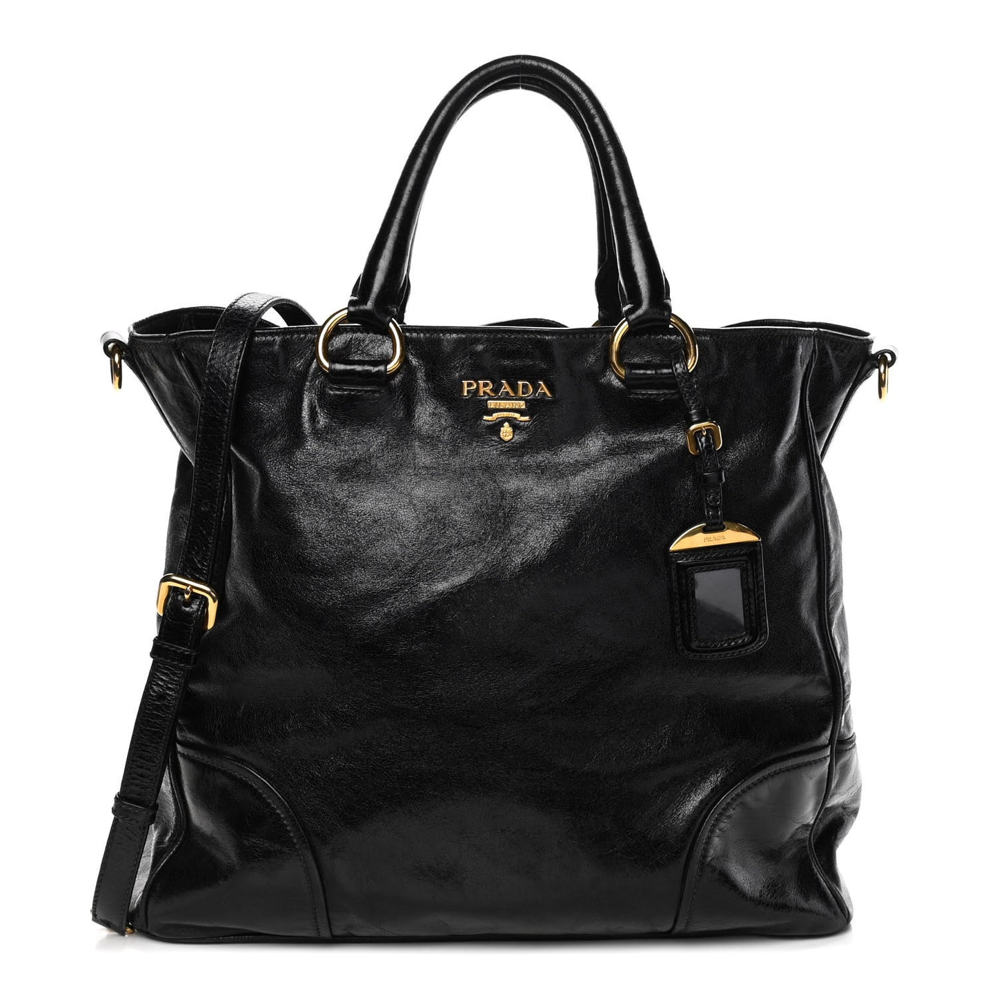 Vitello Shine Tote Black