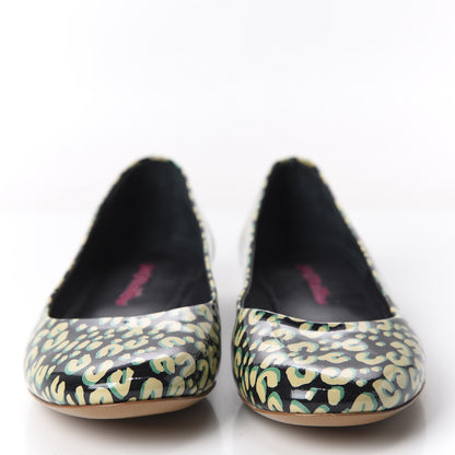 Louis Vuitton Patent Leopard Ballet Flats 40 Blue Infini 3 of 9