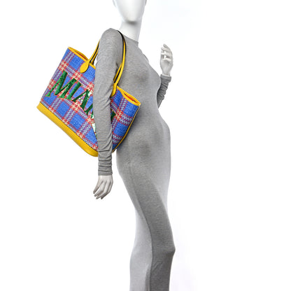 Gucci Raffia Calfskin Miami Large Ophidia Shopping Tote Multicolor 2 of 11