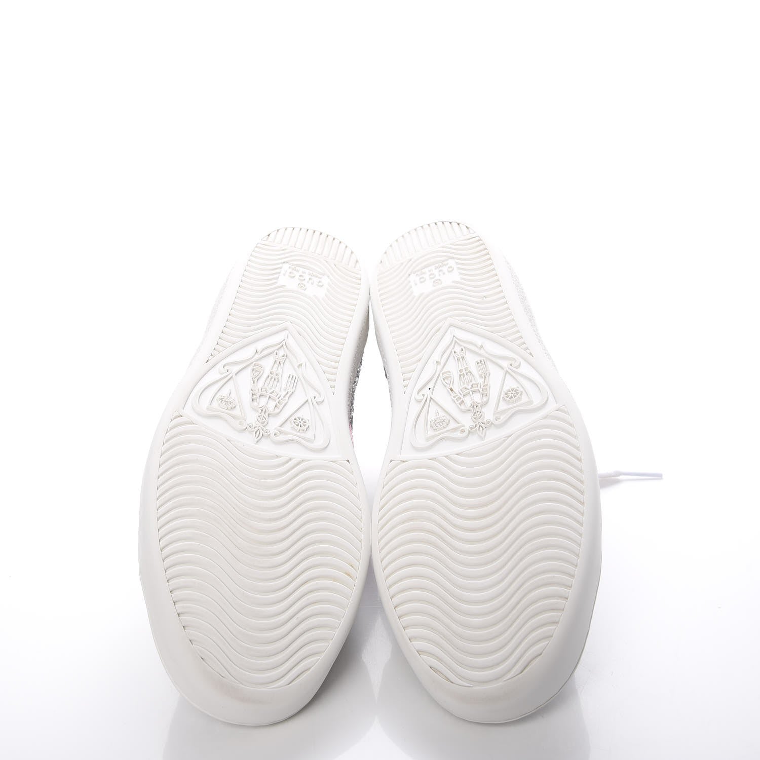 Gucci Glitter Web Ace Sneakers 38 Silver 8 of 14