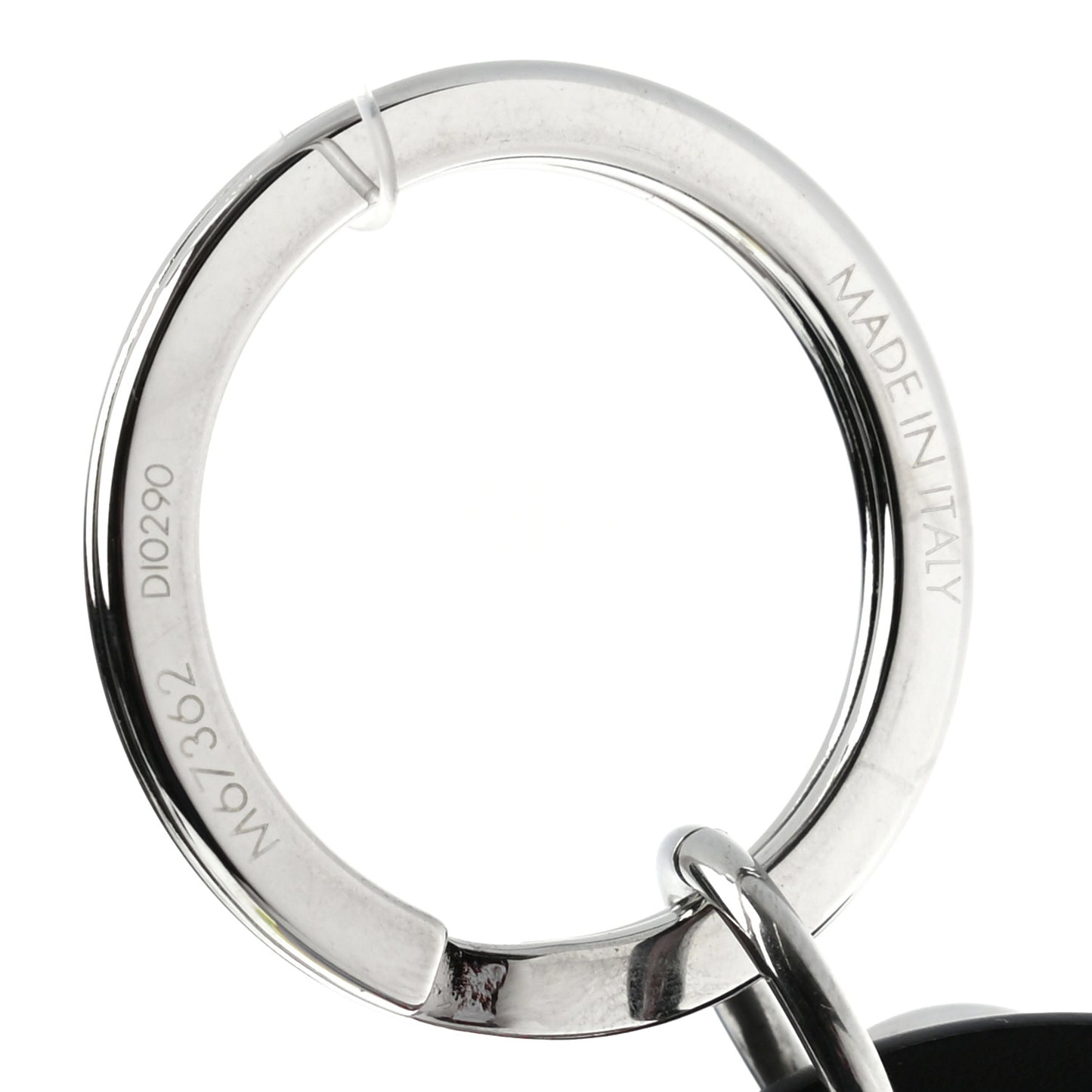 LV Circle Bag Charm Key Holder Silver