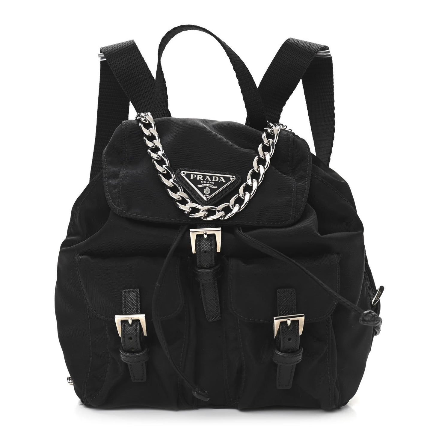 Nylon Vela Mini Crossbody Backpack Black
