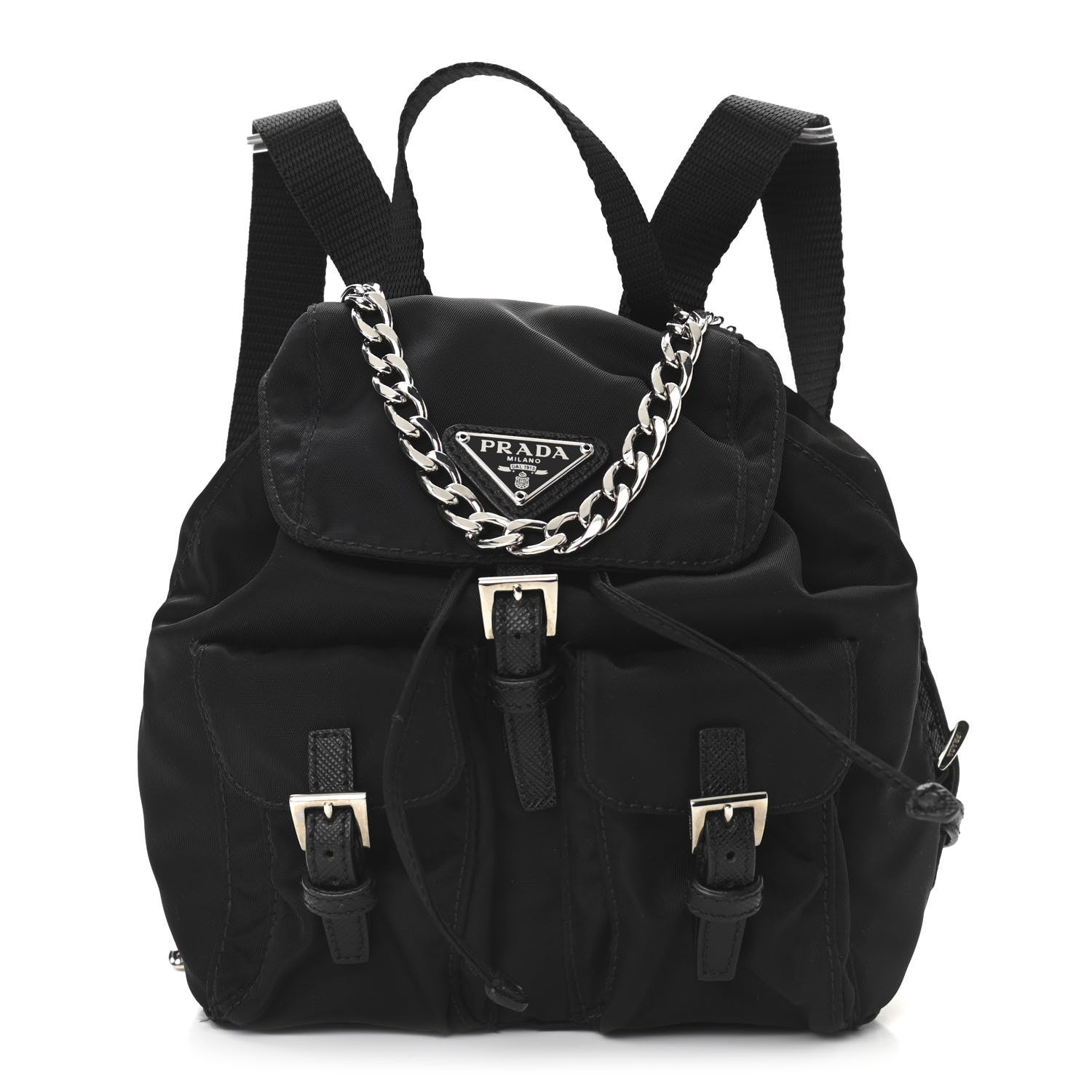 Prada Nylon Vela Mini Crossbody Backpack Black 1 of 9