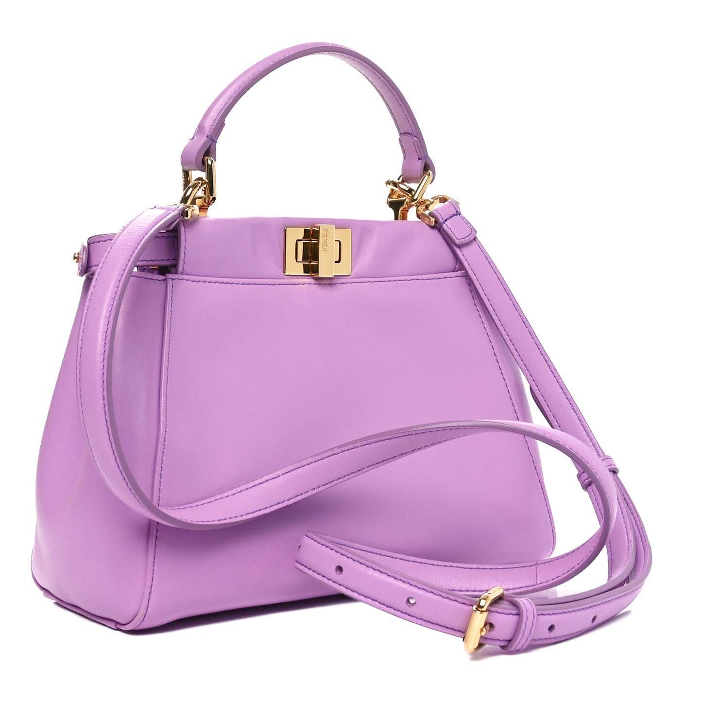 Nappa Stacked Bar Mini Peekaboo Iconic Satchel Violetta