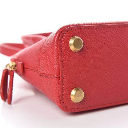 Balenciaga Signature Grained Calfskin Logo XXS Ville Top Handle Bag Rouge Lantern Black 7 of 9