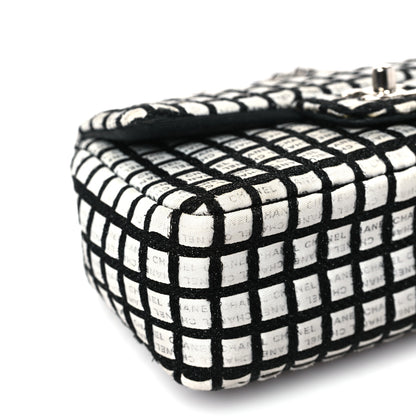 Chanel Ribbon Tweed Mini Rectangular Flap Black Ivory 8 of 9