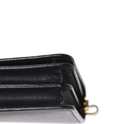 Prada Saffiano Lux Chain Wallet Black 13 of 15